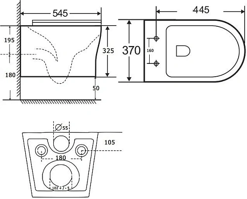 Комплект унитаза с инсталляцией Aquanet Rimless Roll-W CL-12249D (инсталляция Viega Prevista Dry 852 Roll-W + 792831 Комплект унитаза с инсталляцией Aquanet Rimless Roll-W CL-12249D (инсталляция Viega Prevista Dry 852 Roll-W + 792831