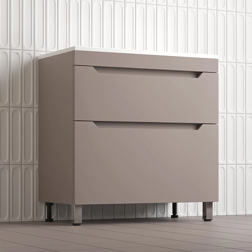 Тумба под раковину Style Line Остин 80 см ЛС-00002398 напольная, тауп темный Тумба под раковину Style Line Остин 80 см ЛС-00002398 напольная, тауп темный