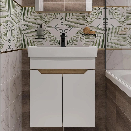 Тумба с раковиной DIWO Архангельск 50 дуб сонома, подвесная 569688 Тумба с раковиной DIWO Архангельск 50 дуб сонома, подвесная 569688