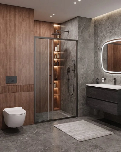 Душевая дверь CEZARES MOLVENO-BF-3-120-C-GM-IV цвет профиля оружейная сталь стекло прозрачное Душевая дверь CEZARES MOLVENO-BF-3-120-C-GM-IV цвет профиля оружейная сталь стекло прозрачное