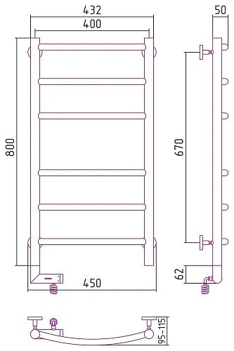 Полотенцесушитель электрический Сунержа Галант 2.0 800х400 МЭМ левый 30-5200-8040 Матовый белый Полотенцесушитель электрический Сунержа Галант 2.0 800х400 МЭМ левый 30-5200-8040 Матовый белый