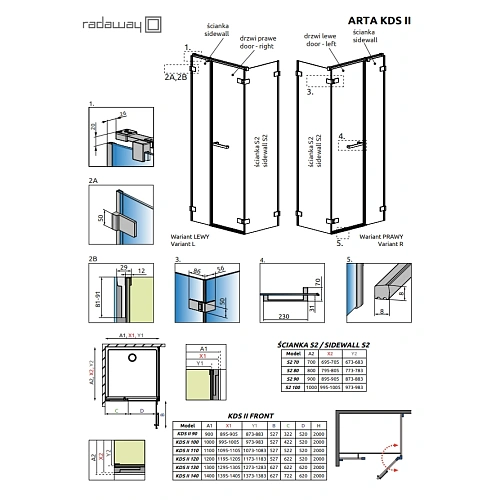 Душевая дверь Radaway Arta 386521-03-01R 52,8 см R Душевая дверь Radaway Arta 386521-03-01R 52,8 см R