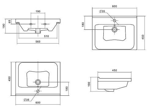Тумба под раковину BRIZ Сити т18-60 под раковину Миранда 232 03-18060-18 00 БЕЛ белый Тумба под раковину BRIZ Сити т18-60 под раковину Миранда 232 03-18060-18 00 БЕЛ белый