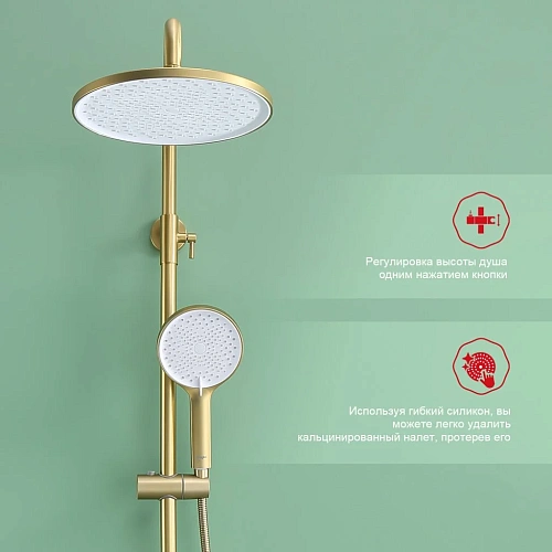 Душевая система Raglo R03.24.03, золотой сатин Душевая система Raglo R03.24.03, золотой сатин