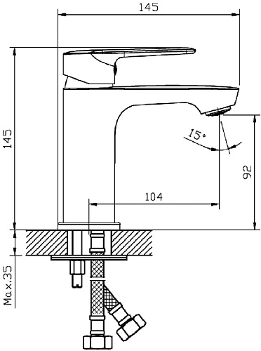 Смеситель для раковины STWORKI Хельсингборг XE-01cr 550163 Смеситель для раковины STWORKI Хельсингборг XE-01cr 550163
