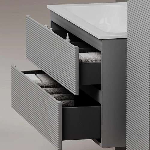 Тумба под раковину Sancos Folk FL80ES 790х445х500 Ergraut soft, подвесная Тумба под раковину Sancos Folk FL80ES 790х445х500 Ergraut soft, подвесная