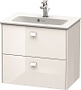 Картинка анонса товара «тумба под раковину duravit brioso br411002222 подвесная 62 см белый глянцевый»