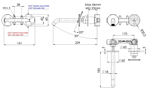 Смеситель для раковины Remer Chrono CH15PL Смеситель для раковины Remer Chrono CH15PL
