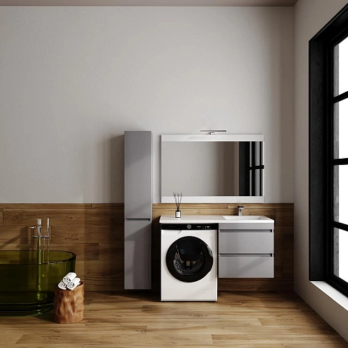 Тумба под раковину Style Line Даллас ЛЕОН 120 Люкс серая, PLUS подвесная СС-00002451 Тумба под раковину Style Line Даллас ЛЕОН 120 Люкс серая, PLUS подвесная СС-00002451