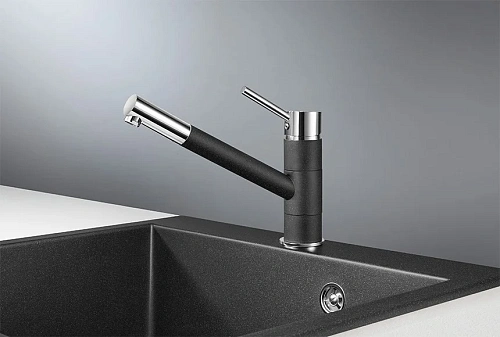 Смеситель для кухни Granula 0010, ЧЁРНЫЙ Смеситель для кухни Granula 0010, ЧЁРНЫЙ