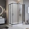 Душевой уголок BelBagno UNO-195-AH-2-120/100-C-NERO 1200x1000 мм