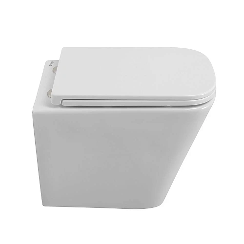 Унитаз подвесной BelBagno DUE BB3103CHR/SC безободковый c сиденьем Унитаз подвесной BelBagno DUE BB3103CHR/SC безободковый c сиденьем