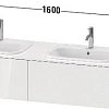 Тумба под раковину Duravit Happy D.2 Plus HP4956B2222 подвесная 160 см белая Тумба под раковину Duravit Happy D.2 Plus HP4956B2222 подвесная 160 см белая
