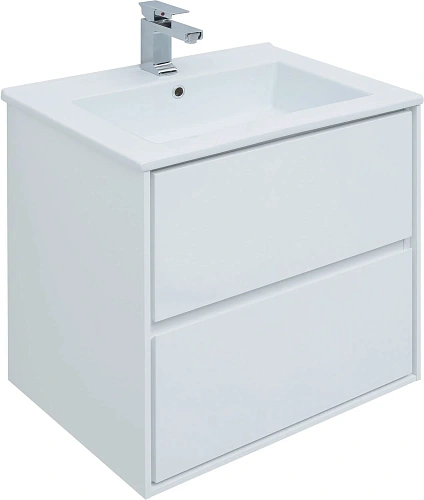 Тумба под раковину Aquanet Милан 65 белый глянец 00339965 подвесная Тумба под раковину Aquanet Милан 65 белый глянец 00339965 подвесная