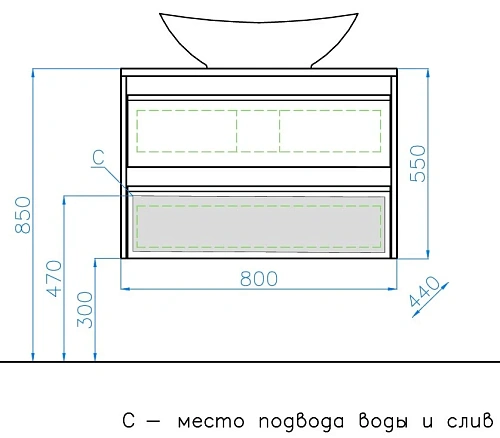 Тумба под раковину Style Line Монако 80 (2 ящ.), Гамма 56, Осина бел /бел лакобель, PLUS ЛС-00000634 Тумба под раковину Style Line Монако 80 (2 ящ.), Гамма 56, Осина бел /бел лакобель, PLUS ЛС-00000634