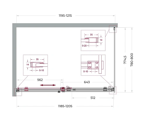 Душевой уголок BelBagno SOFT_CLOSE-2-AH-1-120/80-C-Cr 120x80 см, профиль хром, стекло прозрачное Душевой уголок BelBagno SOFT_CLOSE-2-AH-1-120/80-C-Cr 120x80 см, профиль хром, стекло прозрачное