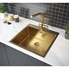 Кухонная мойка Paulmark KRONER 51, PM215151-BG, брашированное золото, 510х510мм Кухонная мойка Paulmark KRONER 51, PM215151-BG, брашированное золото, 510х510мм