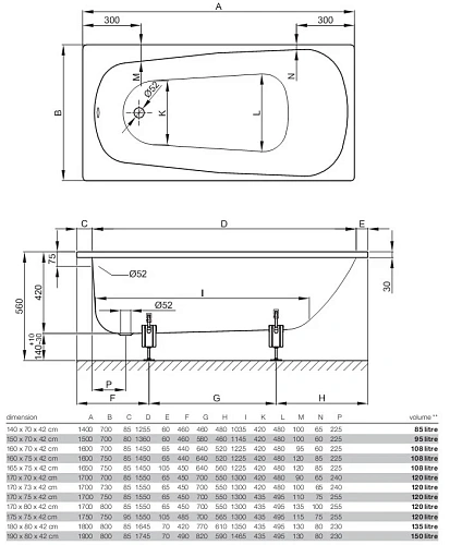 Стальная ванна BETTE Basic 3800-000 180x80 Стальная ванна BETTE Basic 3800-000 180x80