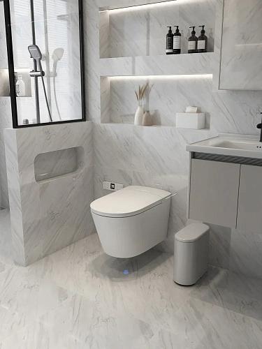 Унитаз SMART ABBER Bequem AC1121S подвесной, электронный с функцией биде, белый Унитаз SMART ABBER Bequem AC1121S подвесной, электронный с функцией биде, белый