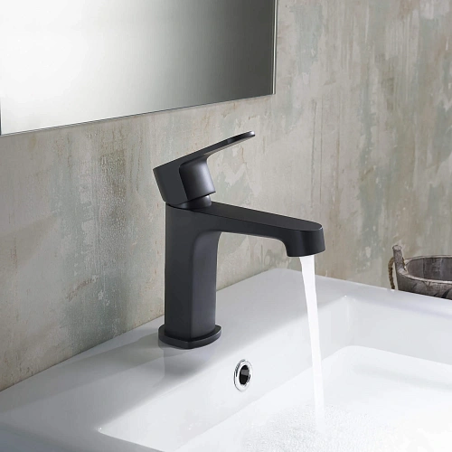 Смеситель для раковины Aquatek ОБЕРОН AQ1210MB Черный матовый Смеситель для раковины Aquatek ОБЕРОН AQ1210MB Черный матовый