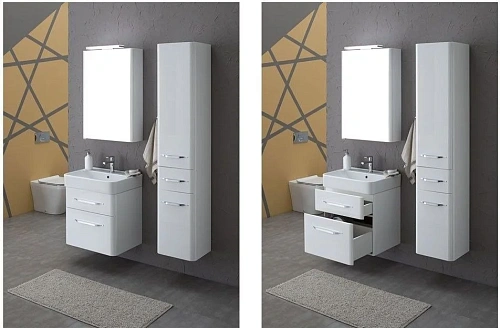 Комплект мебели Aquanet Виченца 60 белый 00199301 Комплект мебели Aquanet Виченца 60 белый 00199301