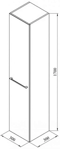 Шкаф-пенал De Aqua Токката 30 бежевый, правый 00167336 Шкаф-пенал De Aqua Токката 30 бежевый, правый 00167336
