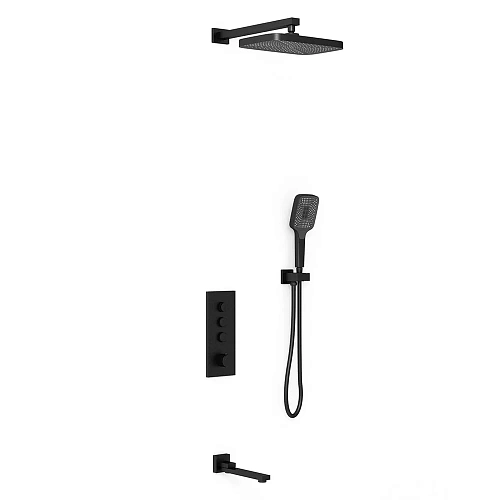 Душевая система Vincea VSFW-433T1MB встраиваемая, термостатический, 3 режима, черный Душевая система Vincea VSFW-433T1MB встраиваемая, термостатический, 3 режима, черный