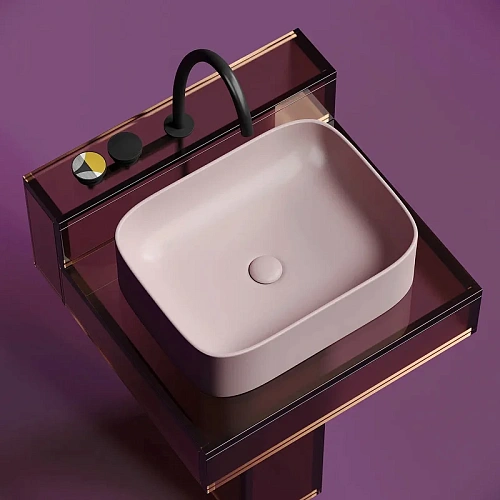 Раковина Ceramica Nova ELEMENT CN6052MP Розовый матовый накладная Раковина Ceramica Nova ELEMENT CN6052MP Розовый матовый накладная