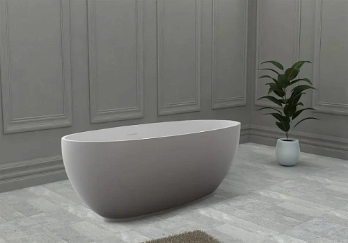 Ванна отдельностоящая ABBER AS9641-1.5 150x78 универсальная, белая матовая, искусственный камень Ванна отдельностоящая ABBER AS9641-1.5 150x78 универсальная, белая матовая, искусственный камень