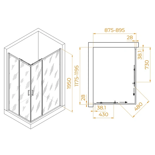 Душевой уголок RGW PA-246B 900x1200 мм 030824692-14 черный Easy Clean Душевой уголок RGW PA-246B 900x1200 мм 030824692-14 черный Easy Clean