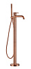 Смеситель для ванны AQUAme Siena AQM6218BC напольный (монтажная часть в комплекте), медь шлифованная