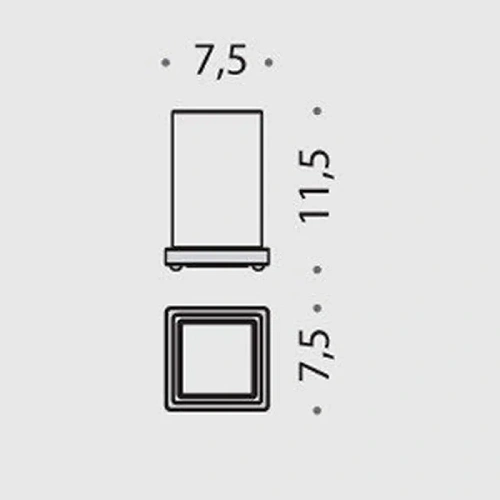 Стакан Colombo Look B1641.BM-VAN настольный, белый матовый/матовое стекло Стакан Colombo Look B1641.BM-VAN настольный, белый матовый/матовое стекло