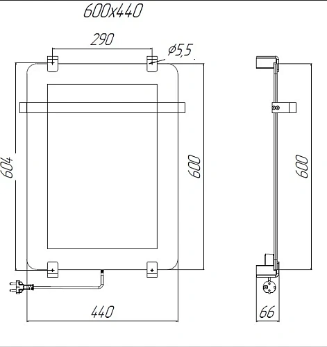 Полотенцесушитель электрический Allen Brau Infinity 60x44 00325628 с рейлингом 2.0 и креплением, медь брашированная Полотенцесушитель электрический Allen Brau Infinity 60x44 00325628 с рейлингом 2.0 и креплением, медь брашированная