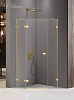 Душевой уголок NEW TRENDY AVEXA GOLD SHINE L 90x90x200 EXK-3842 золото