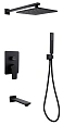 Душевая система ABBER Weiss Insel AF8017B скрытого монтажа с изливом, черная матовая Душевая система ABBER Weiss Insel AF8017B скрытого монтажа с изливом, черная матовая