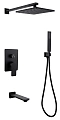 Душевая система ABBER Weiss Insel AF8017B скрытого монтажа с изливом, черная матовая Душевая система ABBER Weiss Insel AF8017B скрытого монтажа с изливом, черная матовая
