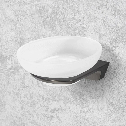 Мыльница WasserKRAFT Wiese K-8929 оружейная сталь Мыльница WasserKRAFT Wiese K-8929 оружейная сталь