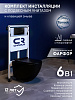 Картинка анонса товара «комплект унитаза charus ewc700-121bt с инсталляцией cc.300.80.01 и клавишей raiden черный матовый fp.321.dw.01 (set.121bt.dw.5)»