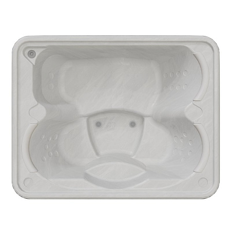 Мини бассейн Radomir Делюкс 1-30-0-0-0-0531С серый мрамор, Silver, 2140х1680, рама-подставка, система слива, подголовники.