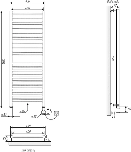 Полотенцесушитель электрический EWRIKA Медея Медея S 120х40, R, белый 537542 Полотенцесушитель электрический EWRIKA Медея Медея S 120х40, R, белый 537542