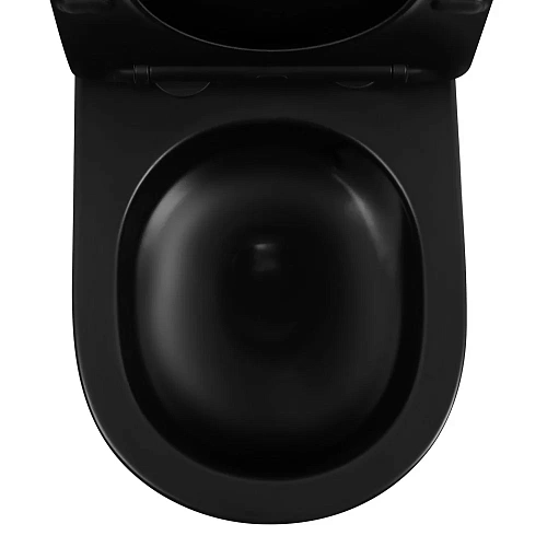 Унитаз подвесной ABBER Bequem AC1102TMB черный матовый, безободковый, смыв торнадо Унитаз подвесной ABBER Bequem AC1102TMB черный матовый, безободковый, смыв торнадо