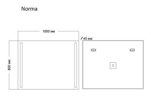 Зеркало GROSSMAN NORMA (1000x800x45) LED с механическим выключателем 1010080 Зеркало GROSSMAN NORMA (1000x800x45) LED с механическим выключателем 1010080