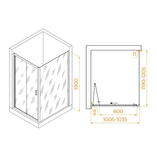 Душевой уголок RGW PA-142B (PA-21B+Z-050-5B) 1000x1200 мм 060814202-14 Душевой уголок RGW PA-142B (PA-21B+Z-050-5B) 1000x1200 мм 060814202-14