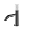 Картинка анонса товара «смеситель для раковины boheme stick 121-gm-mr-w gun metal mramor white»