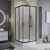 Душевой уголок BelBagno UNO-195-A-2-100-C-NERO 1000x1000 мм Душевой уголок BelBagno UNO-195-A-2-100-C-NERO 1000x1000 мм
