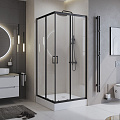 Душевой уголок BelBagno UNO-195-A-2-100-C-NERO 1000x1000 мм Душевой уголок BelBagno UNO-195-A-2-100-C-NERO 1000x1000 мм