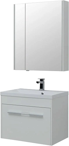 Тумба под раковину Aquanet Августа 75 белый (ручки хром) 00274144 Тумба под раковину Aquanet Августа 75 белый (ручки хром) 00274144