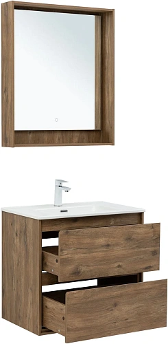 Тумба под раковину Aquanet Милан 70 дуб рустикальный 00336378 подвесная Тумба под раковину Aquanet Милан 70 дуб рустикальный 00336378 подвесная