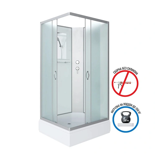 Душевая кабина Niagara Classic NG-33084-14QBK (1000х800х2000) средний поддон (26см) стекло матовое 330844QBK Душевая кабина Niagara Classic NG-33084-14QBK (1000х800х2000) средний поддон (26см) стекло матовое 330844QBK