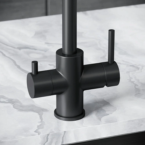 Смеситель для кухни SANCOS Vela SC4013MB с возможностью подключения фильтра, черный матовый Смеситель для кухни SANCOS Vela SC4013MB с возможностью подключения фильтра, черный матовый